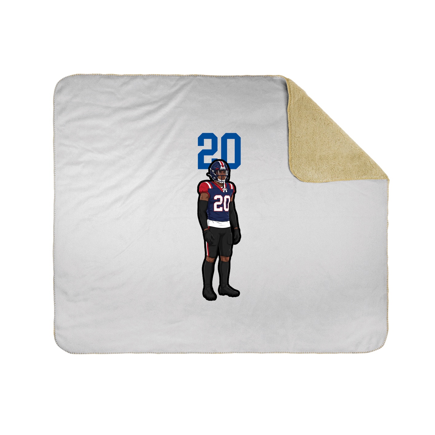 Throw Blanket — Number Top in White