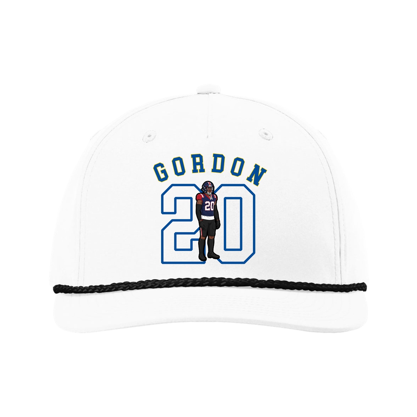 Five-Panel Classic Rope Cap — Shirsey Arch in White