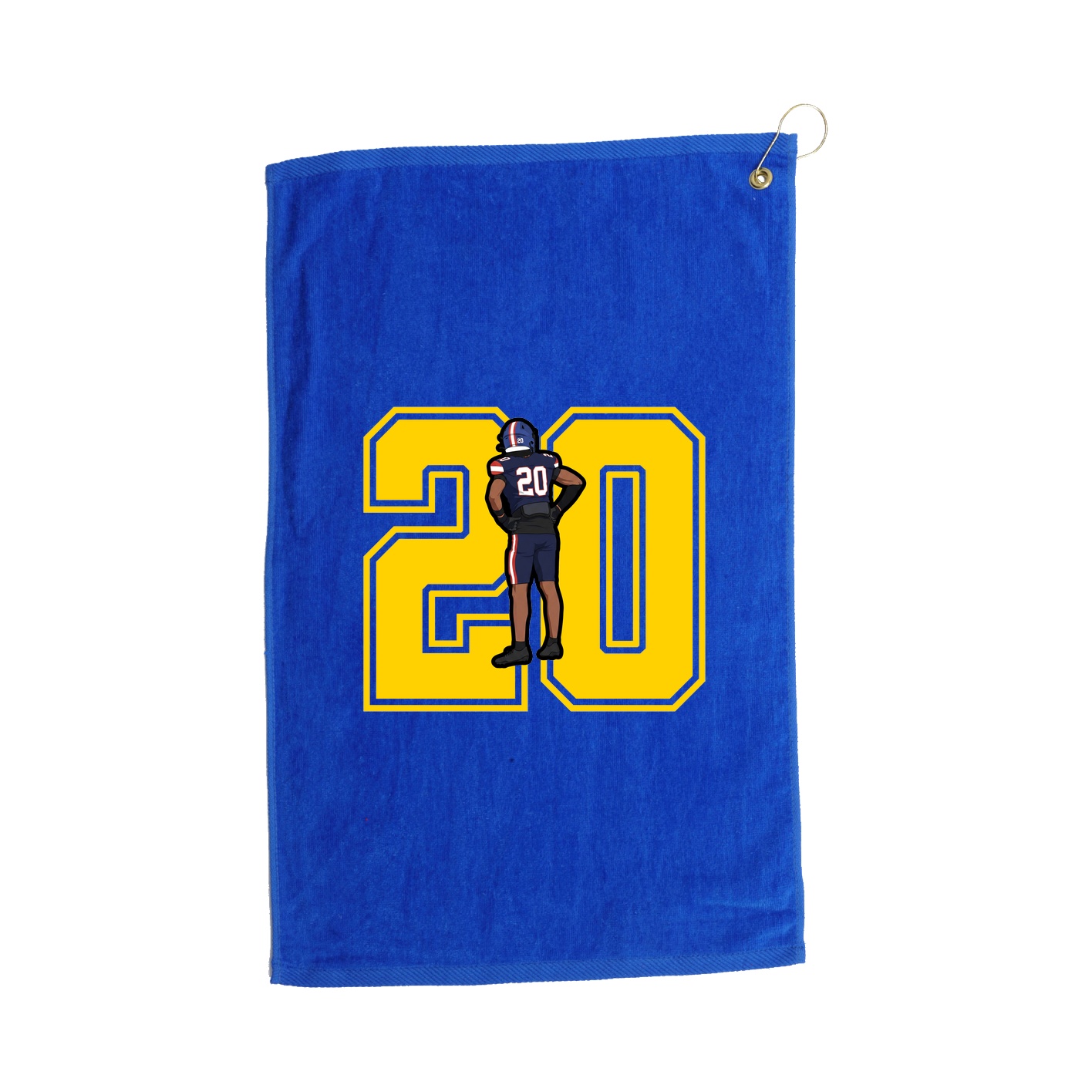 Golf Towel — Number in Royal