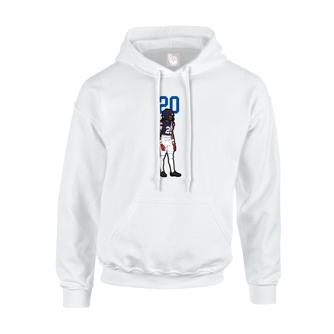 Hoodie — Number Top in White