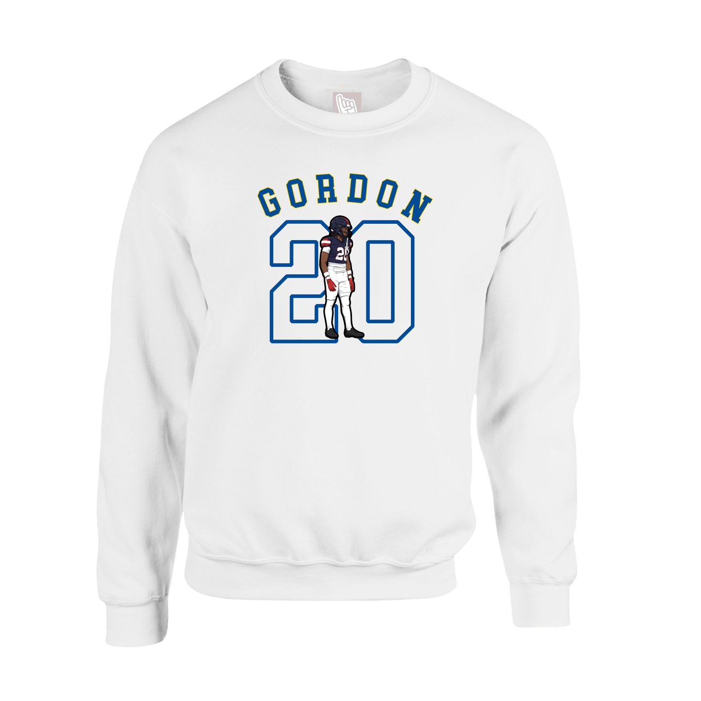 Fleece Crew — Shirsey Arch in White