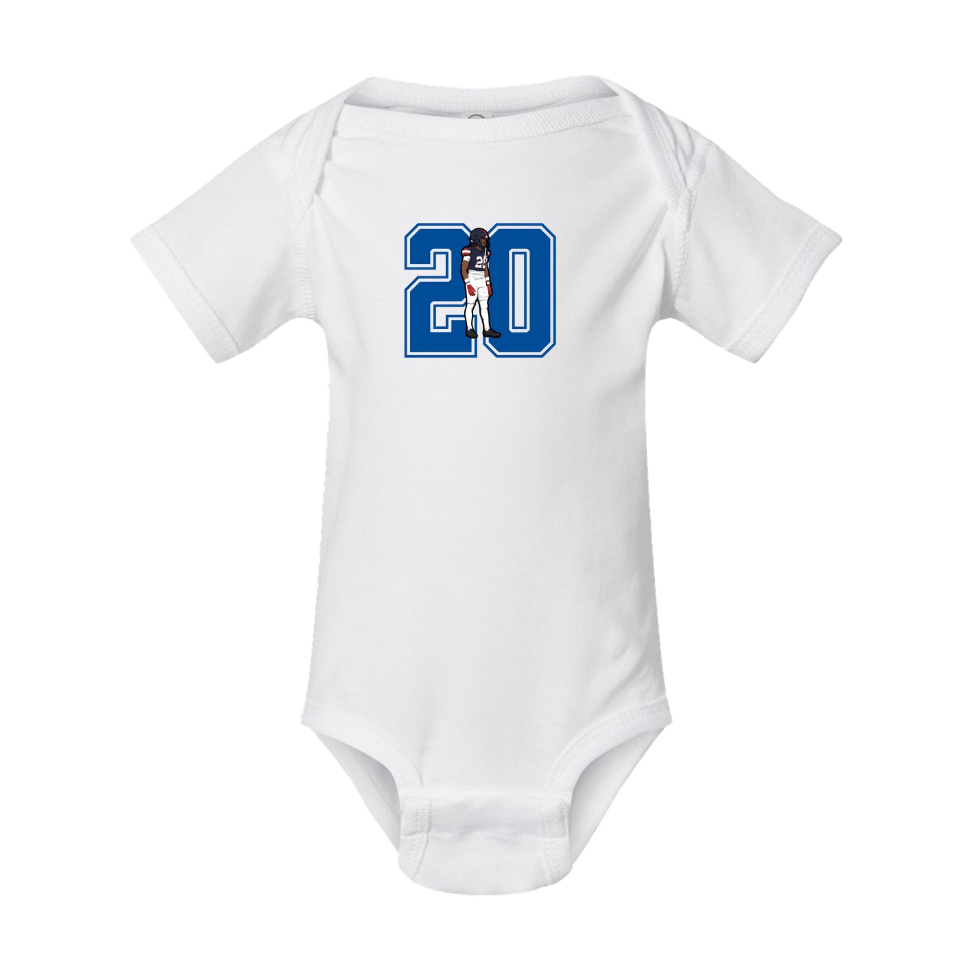 Baby Onesie — Number in White