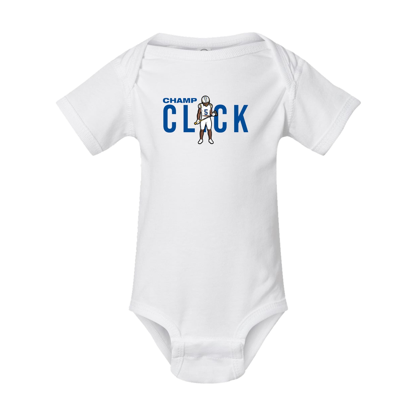 Baby Onesie — Player Name in White