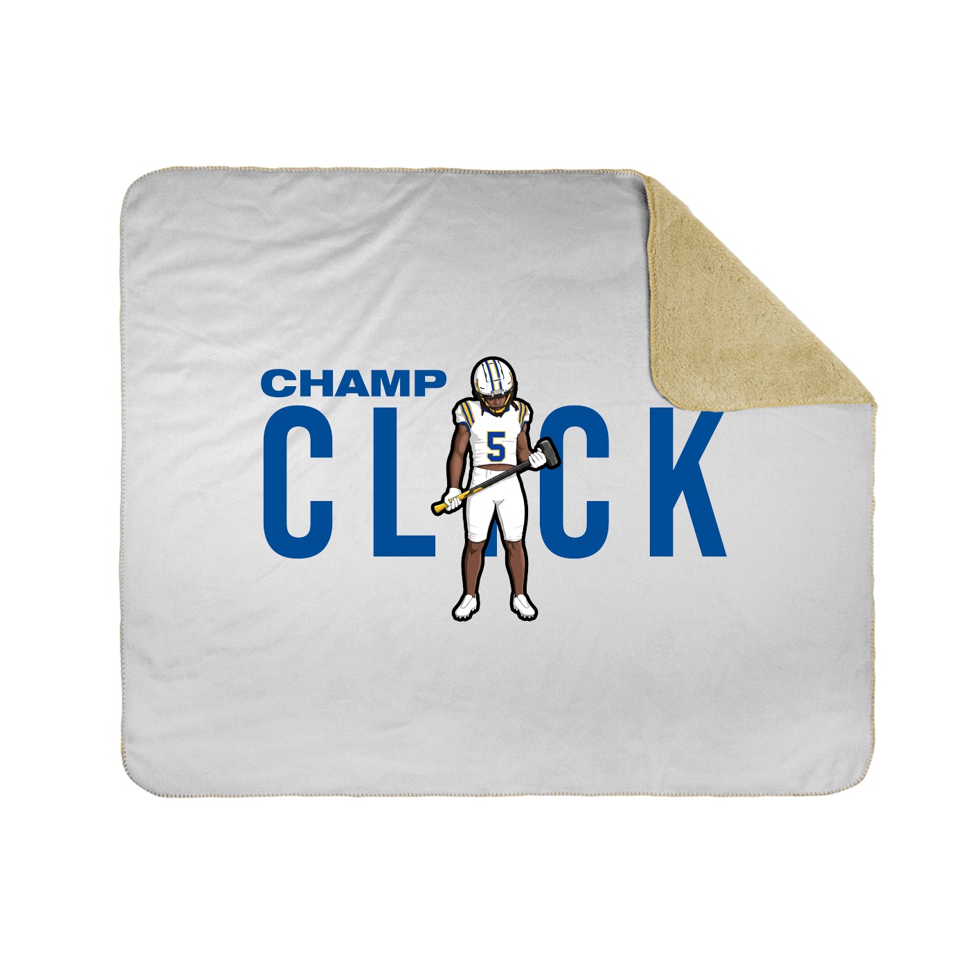 Throw Blanket — Player Name in White