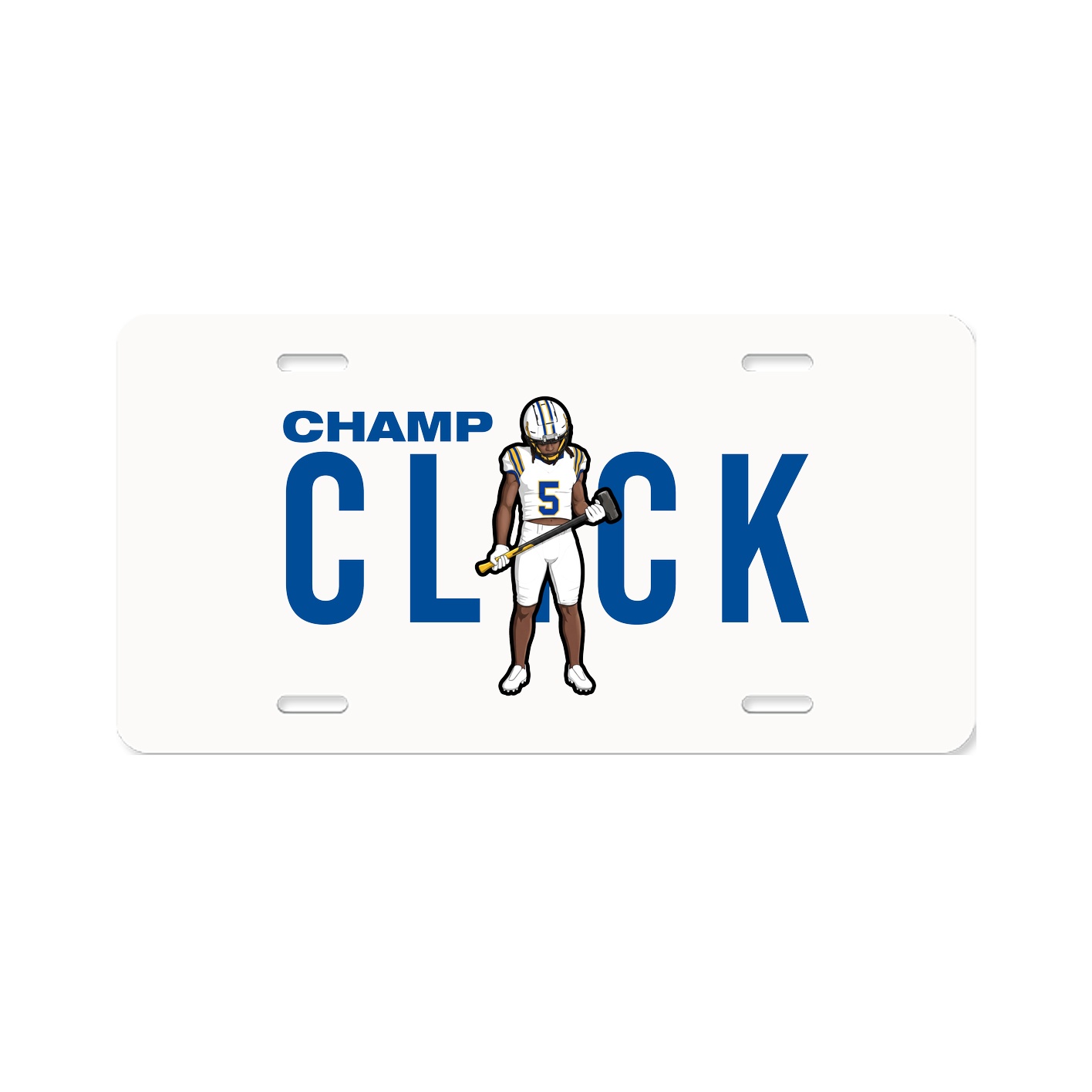 License Plate — Player Name in Classic