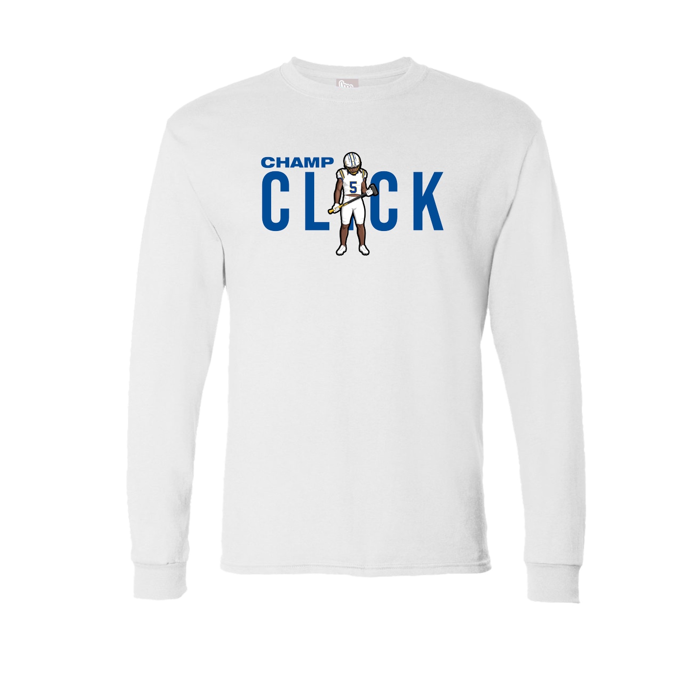 Long Sleeve Tee — Player Name in White