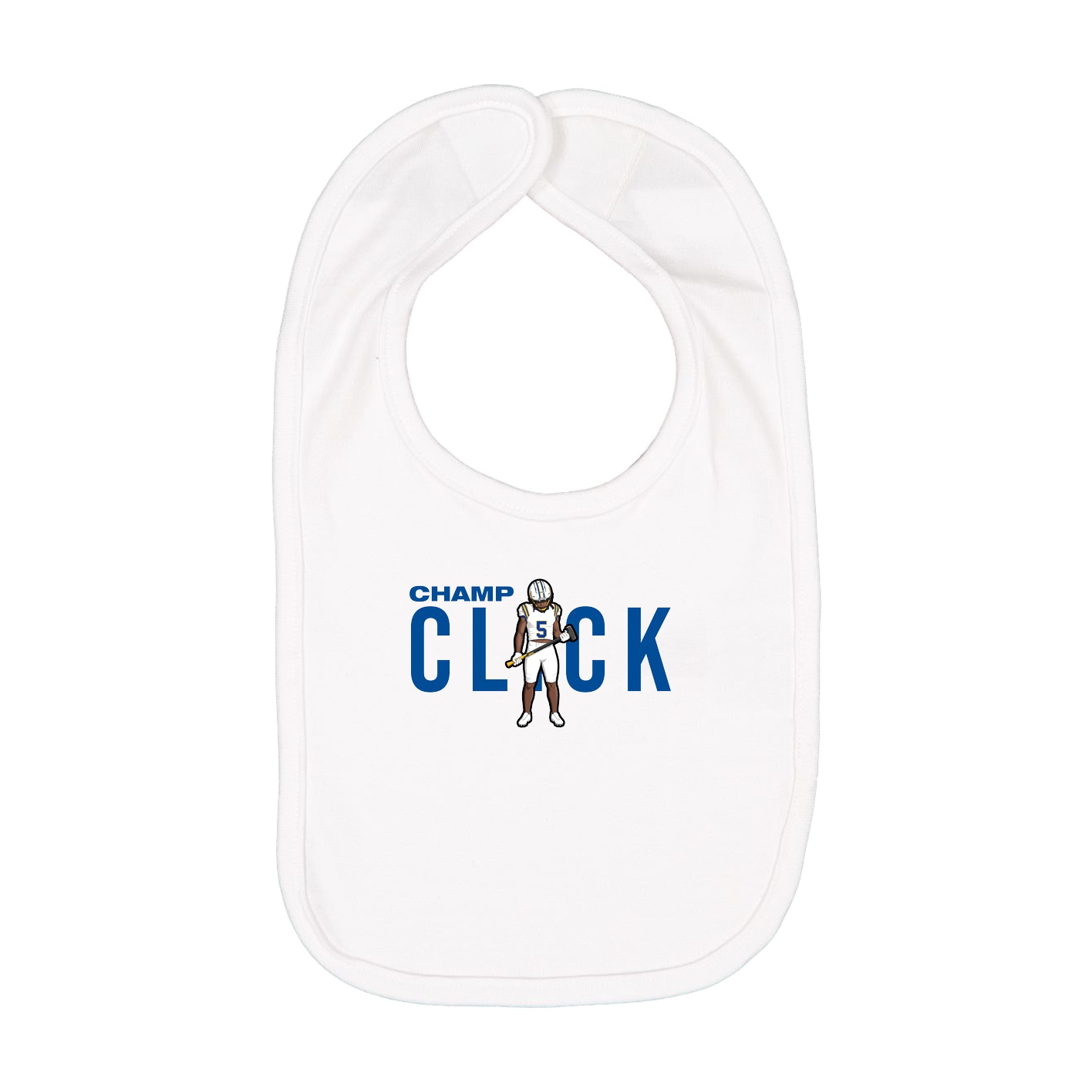 Infant Bib — Player Name in White