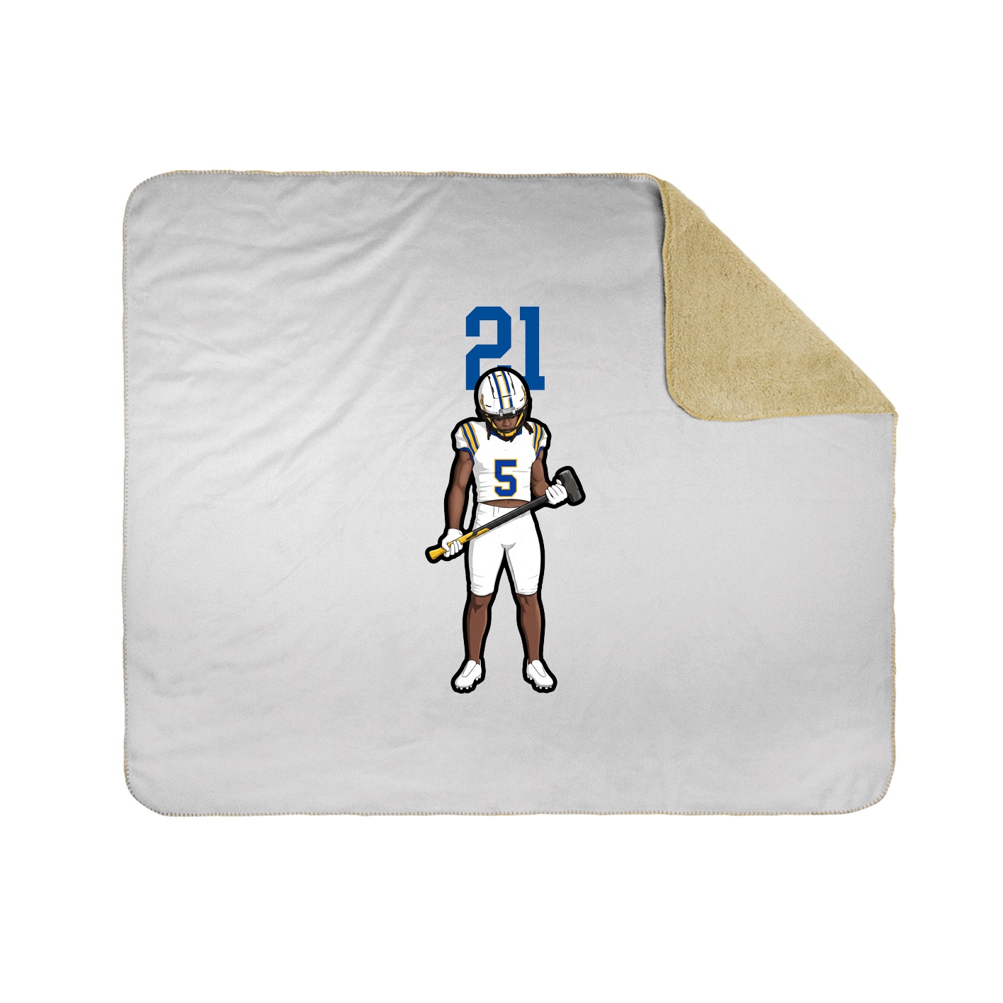 Throw Blanket — Number Top in White