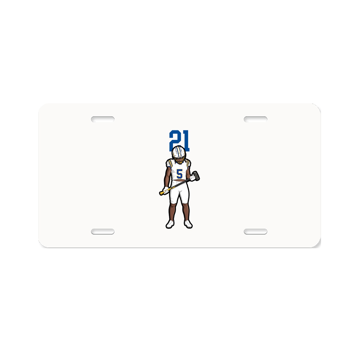 License Plate — Number Top in Classic