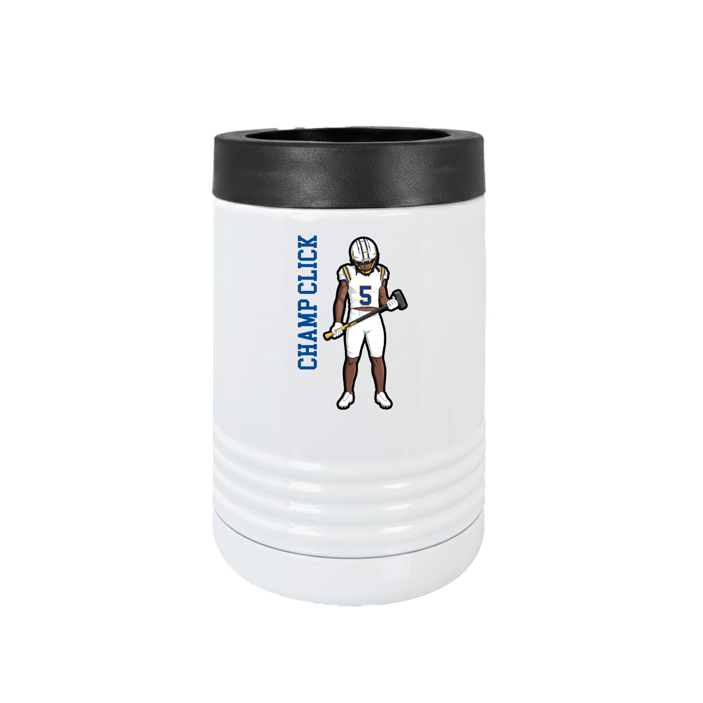 Beverage Holder — Name Vertical in White