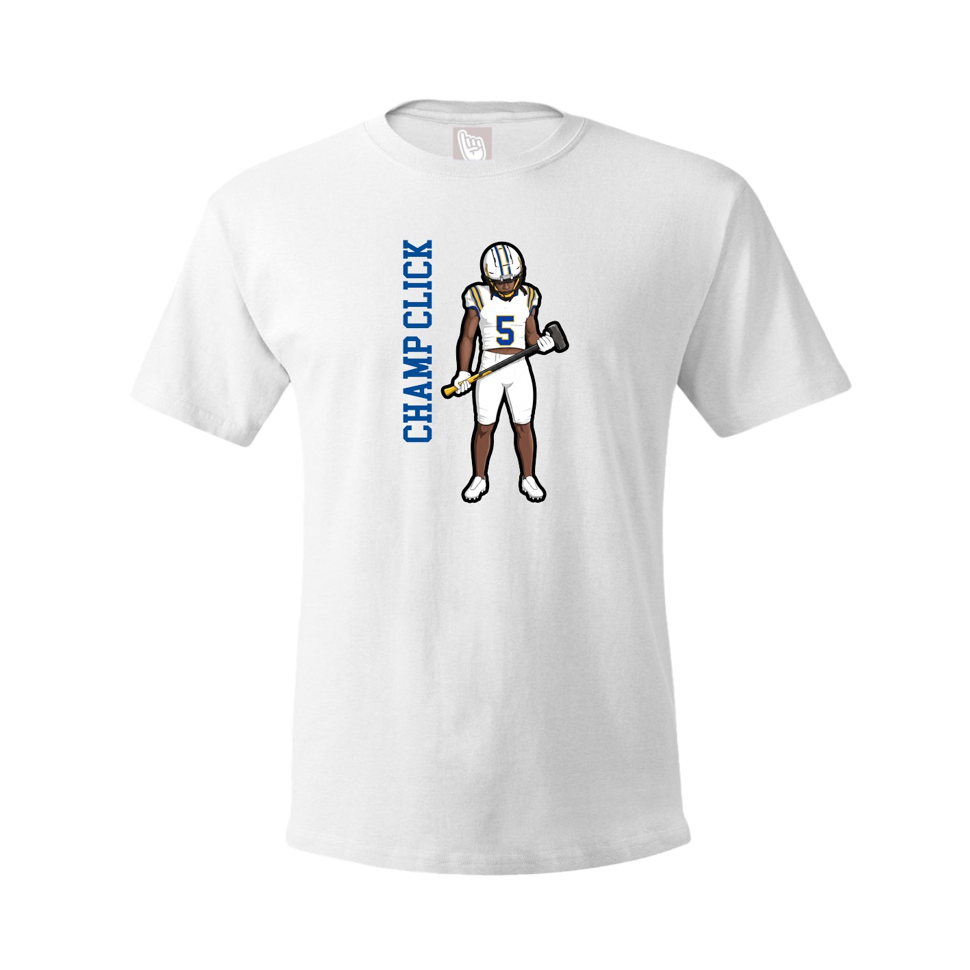 Youth Tee — Name Vertical in White