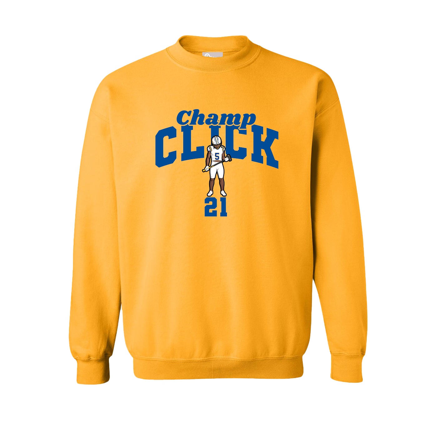 Fleece Crew — Signature Arch in Gold