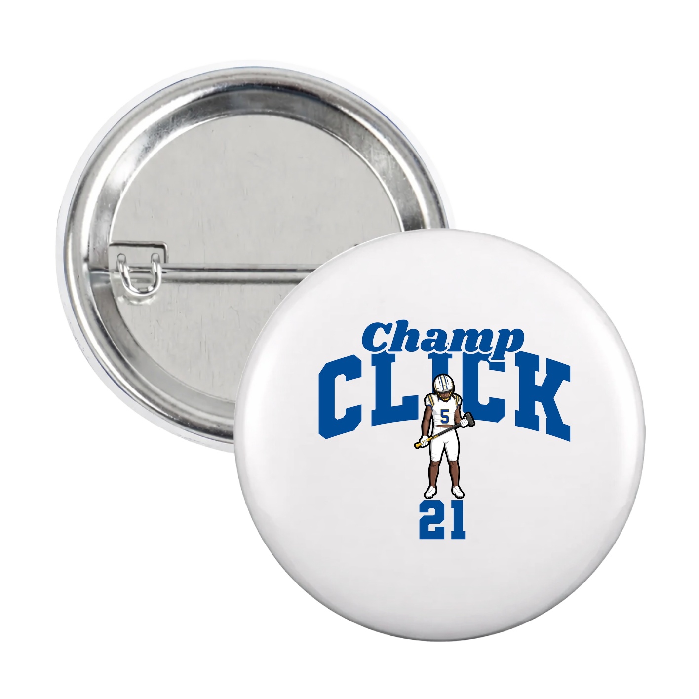 Game Day Button — Signature Arch in White