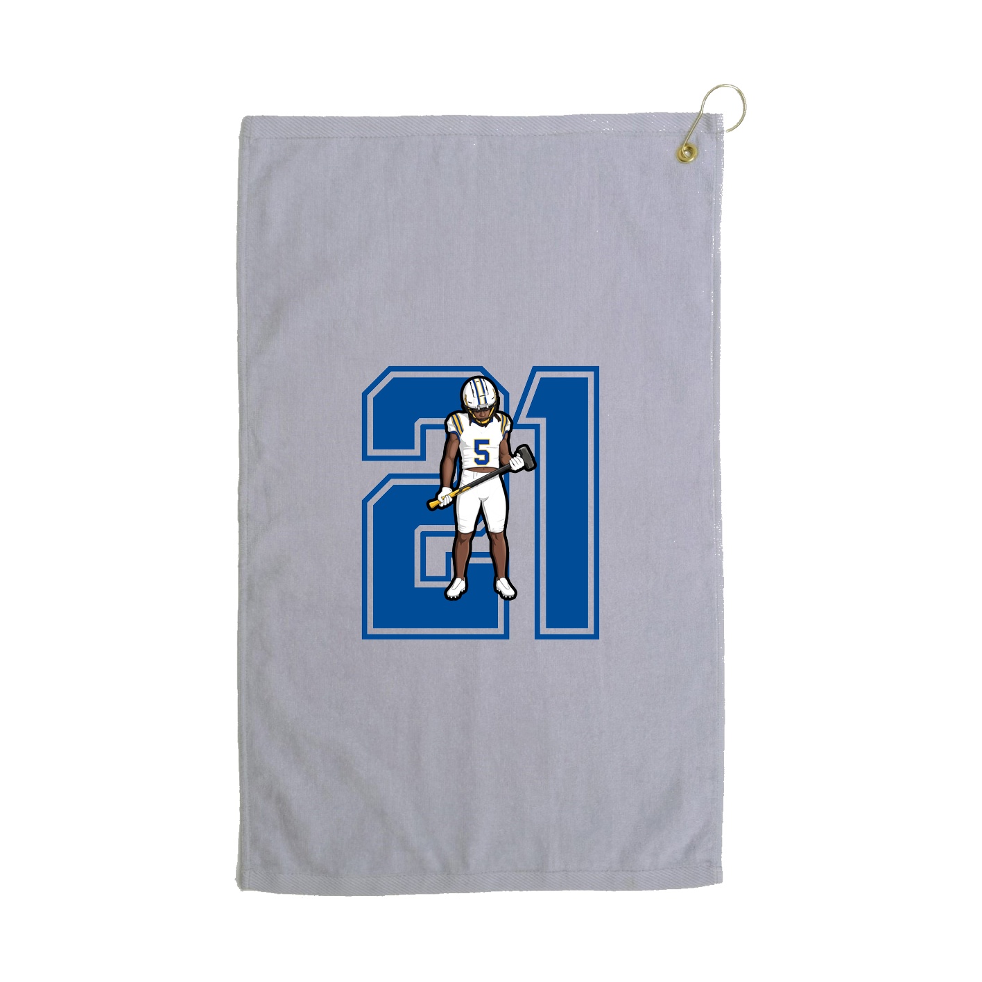 Golf Towel — Number in Grey