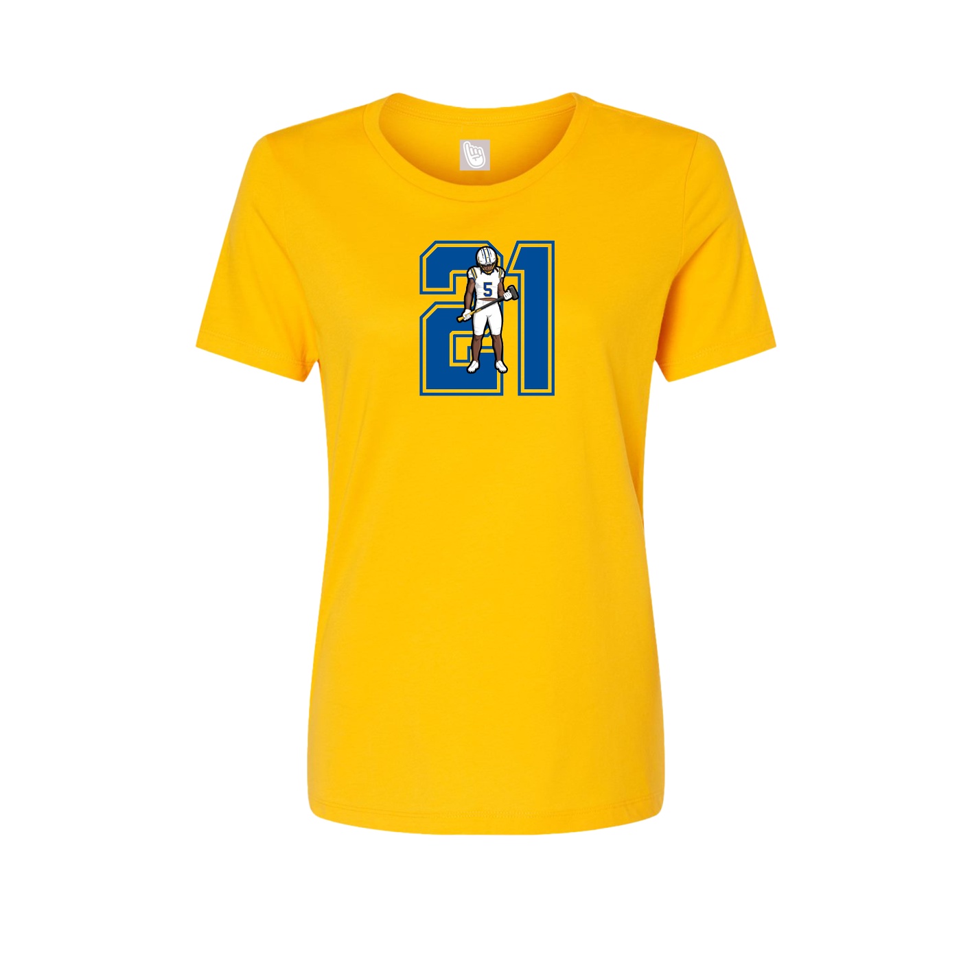 Womens Tee — Number in Gold