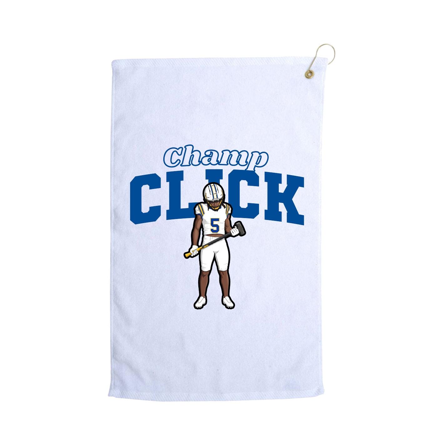 Golf Towel — Name Arch in White