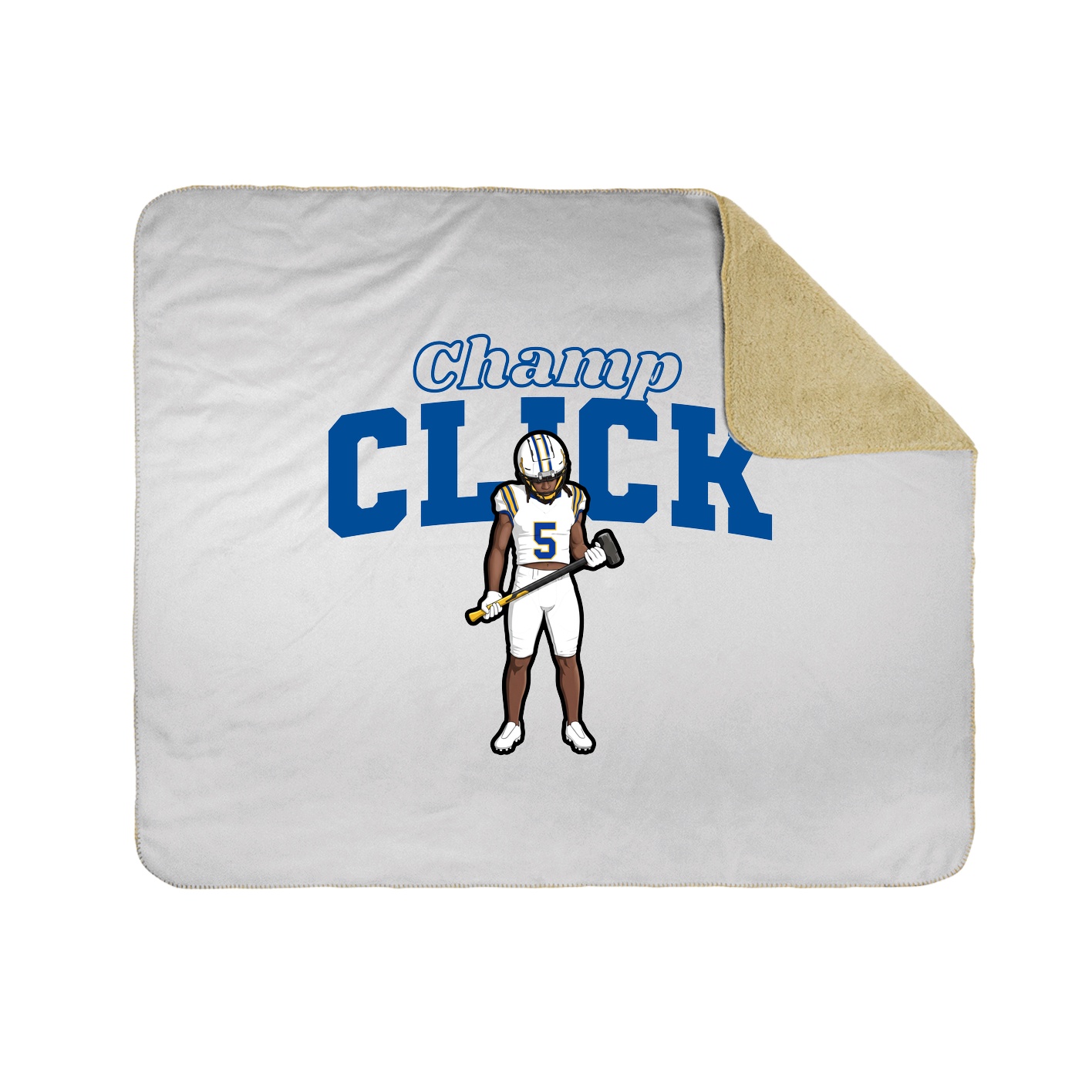 Throw Blanket — Name Arch in White