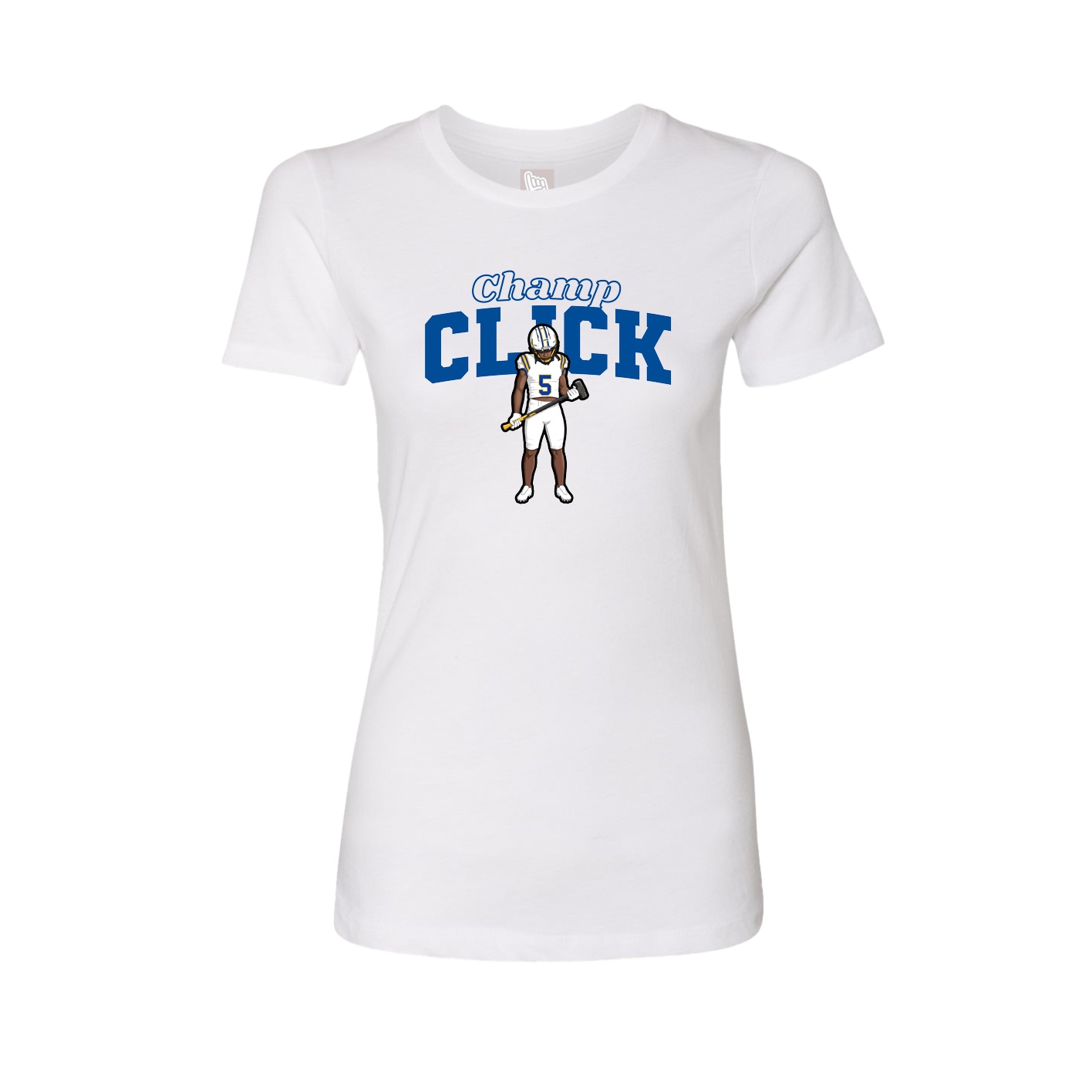 Womens Tee — Name Arch in White