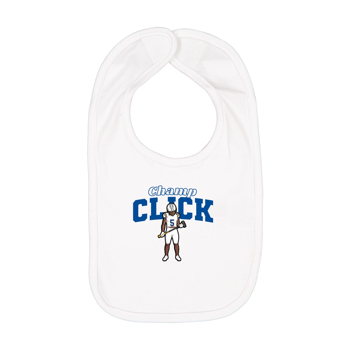 Infant Bib — Name Arch in White