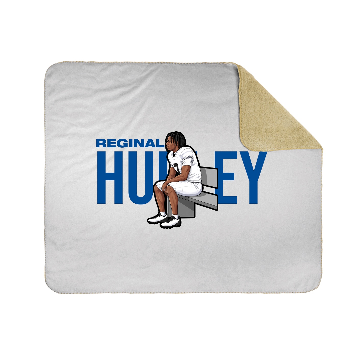 Throw Blanket — Player Name in White