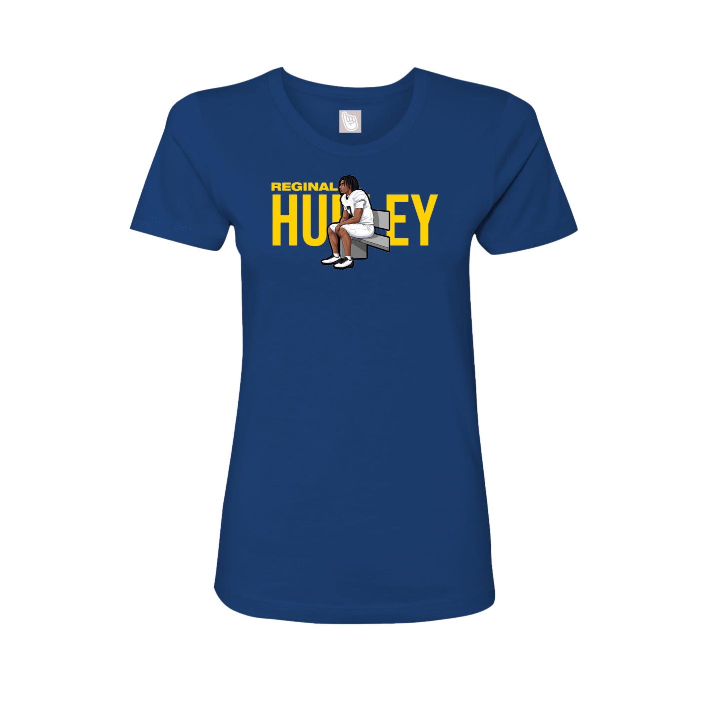 Fitted Women's Tee — Player Name in Royal