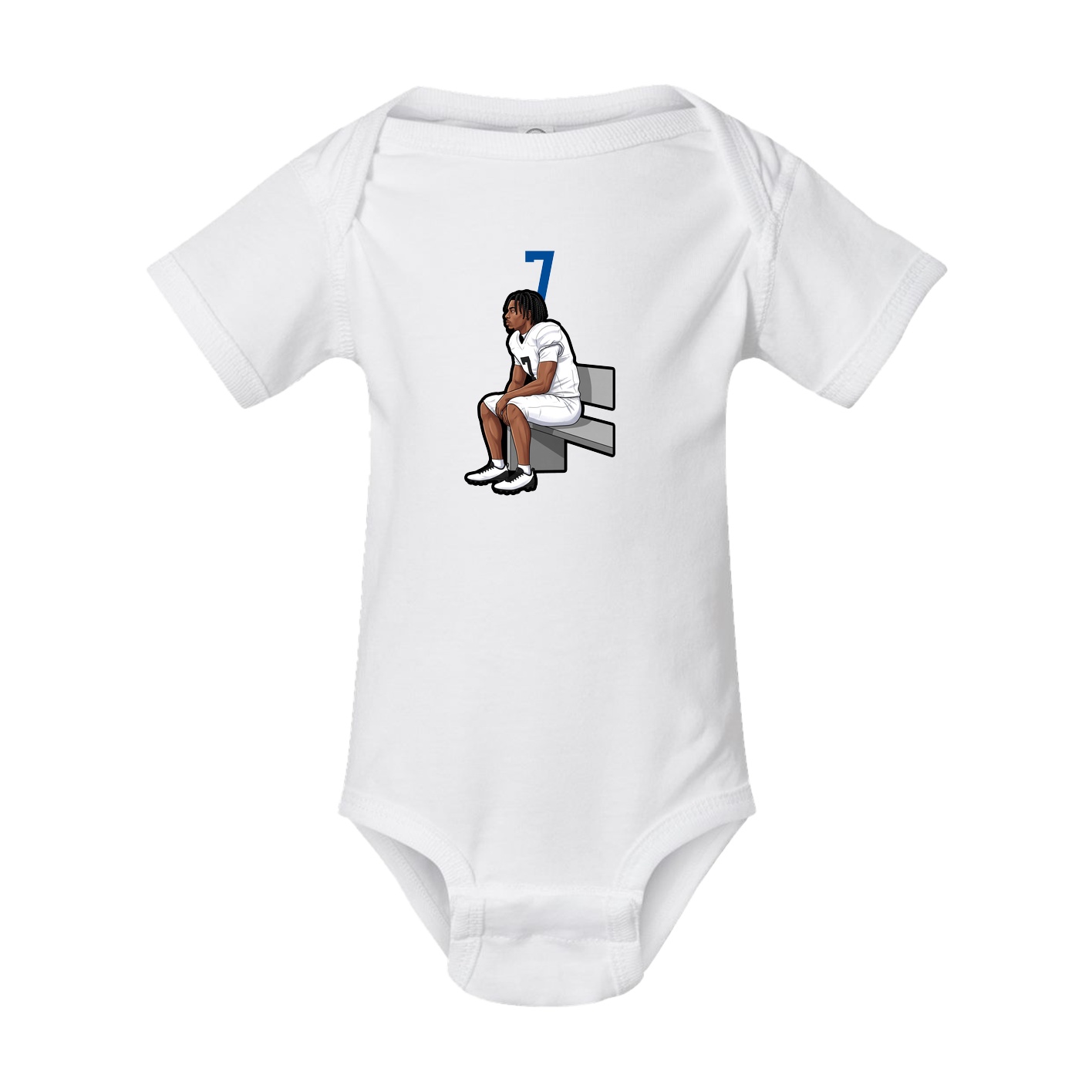 Baby Onesie — Number Top in White