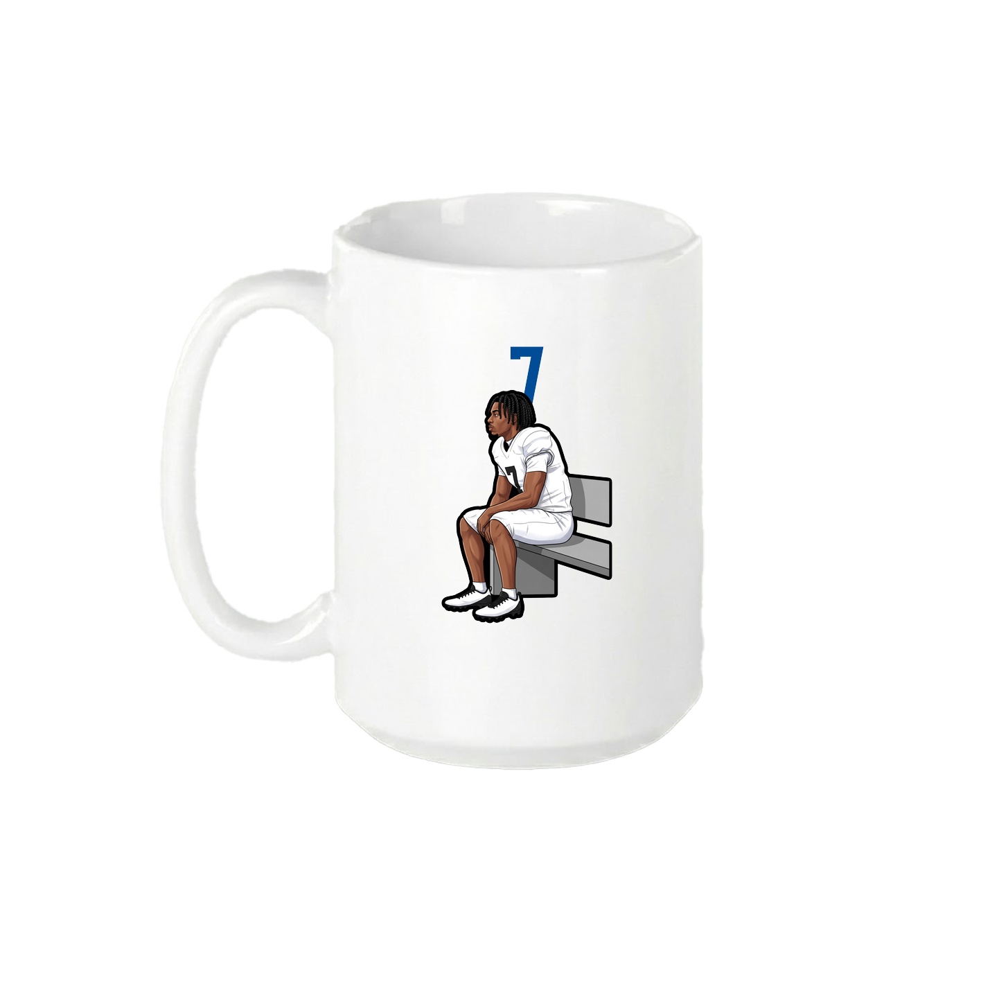 15oz Coffee Mug — Number Top in White