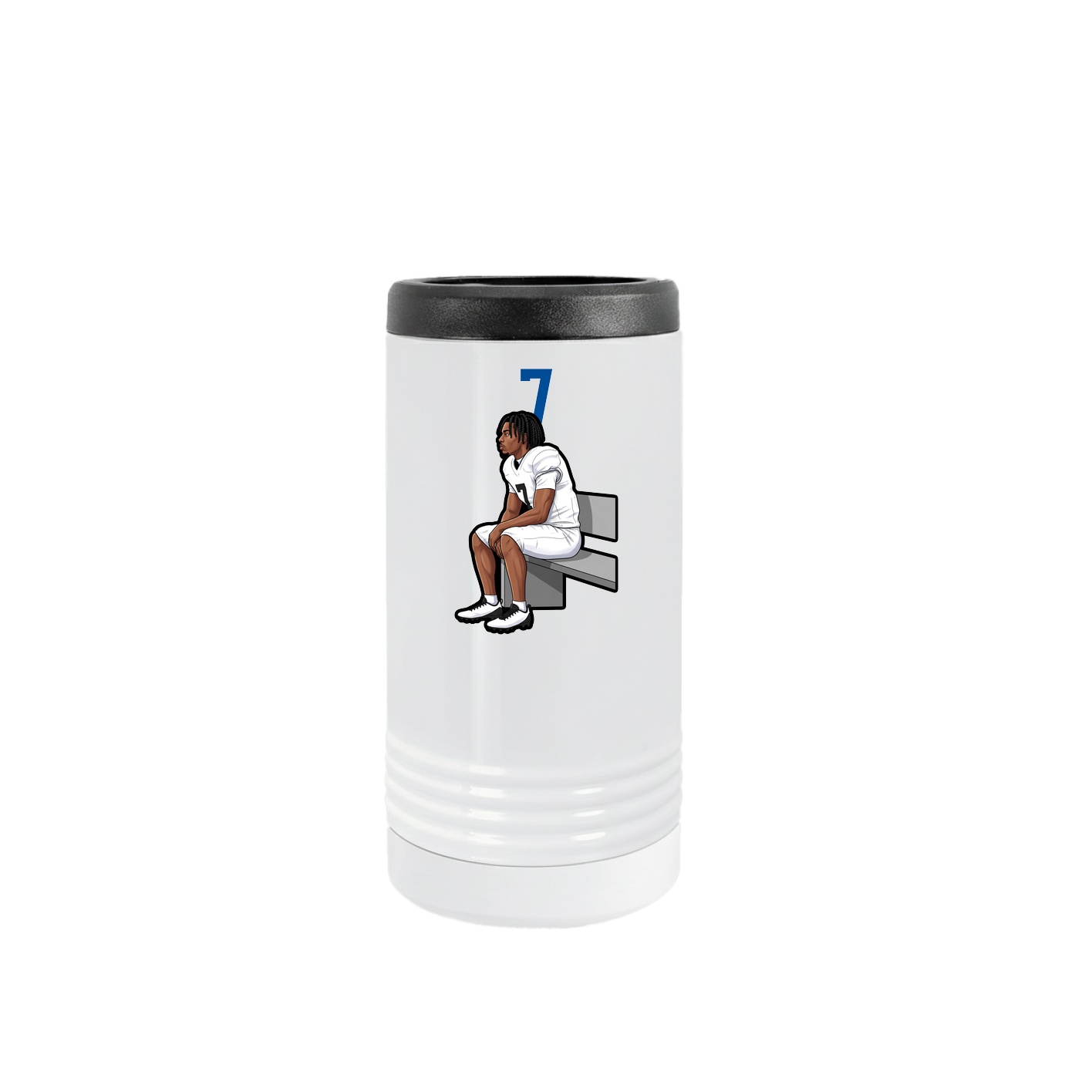 Slim Beverage Holder — Number Top in White