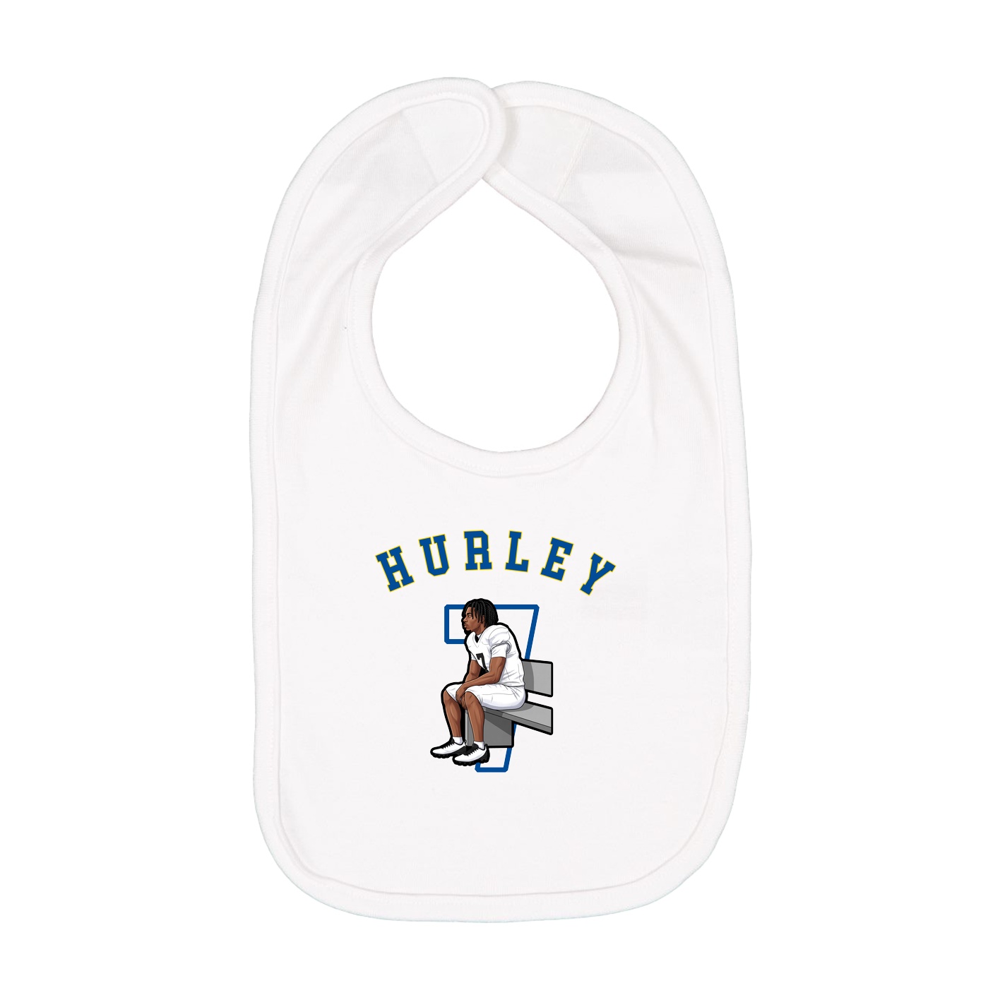 Infant Bib — Shirsey Arch in White