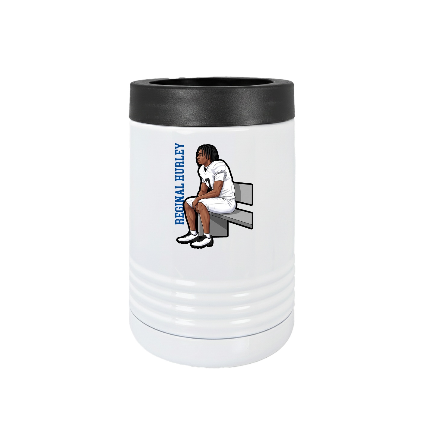 Beverage Holder — Name Vertical in White