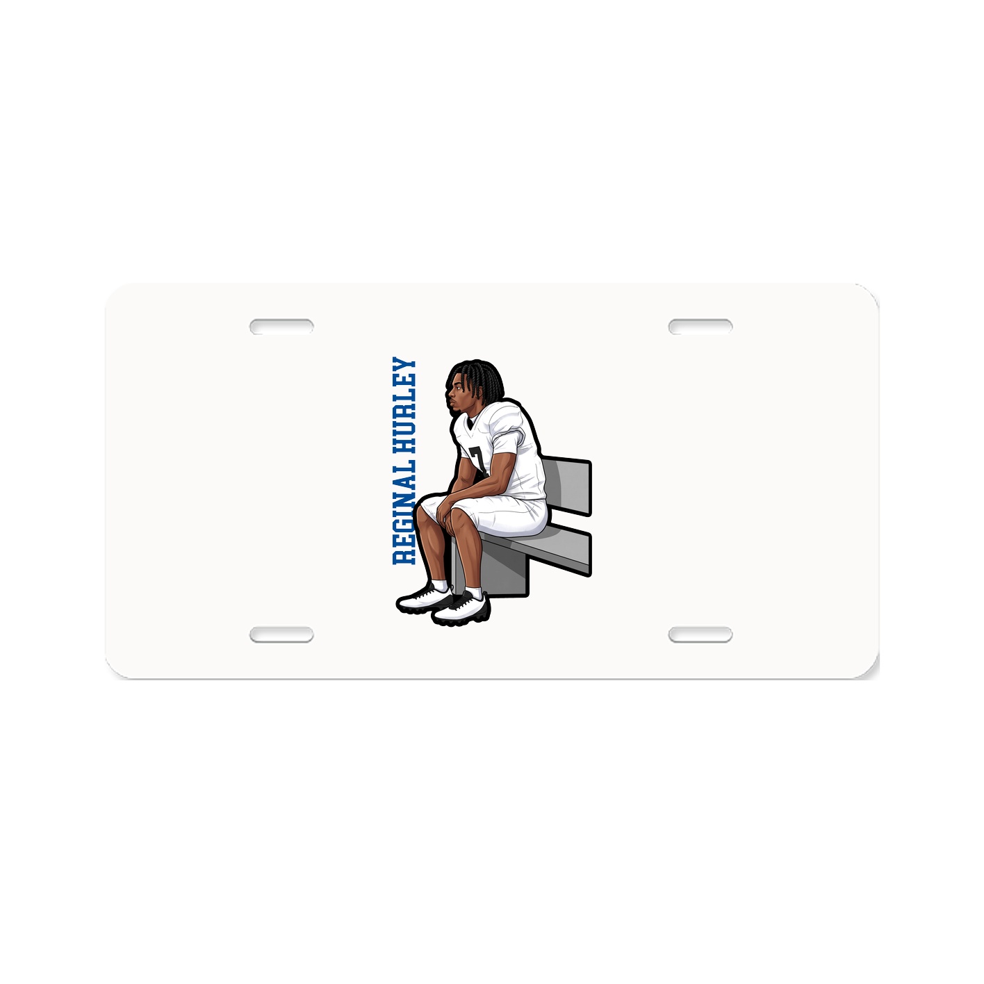 License Plate — Name Vertical in Classic