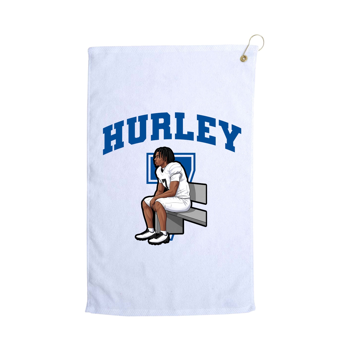 Golf Towel — Number in White