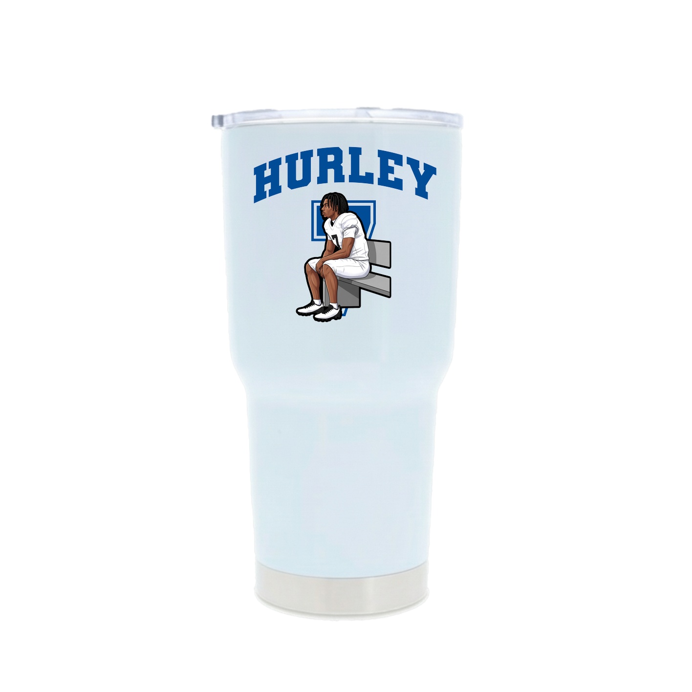 30oz Stainless Steel Tumbler — Number in White