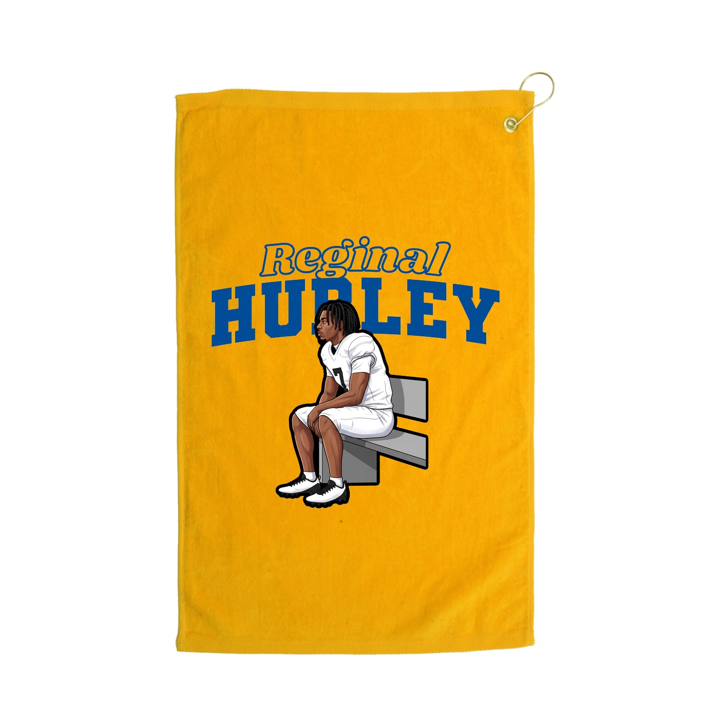 Golf Towel — Name Arch in Gold