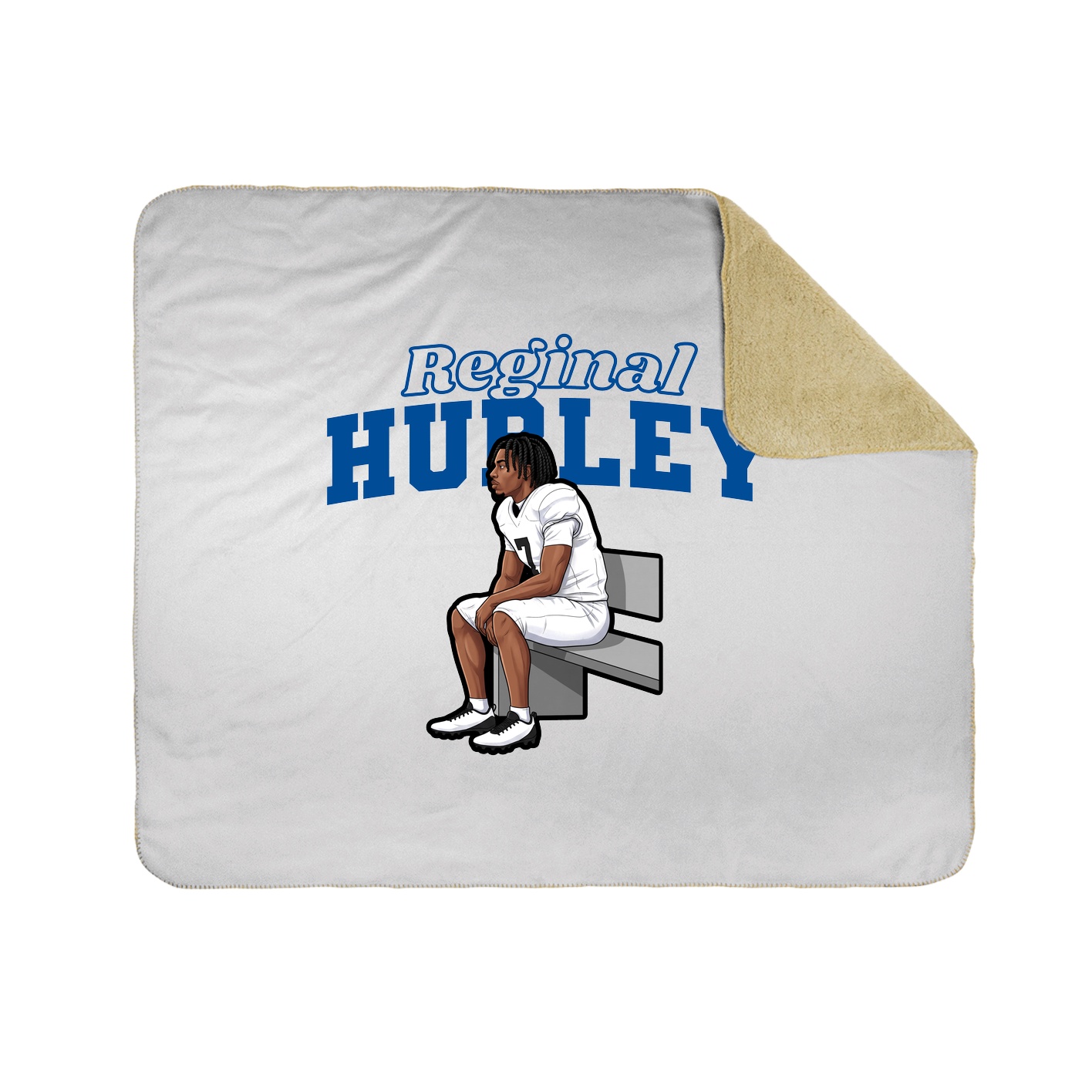 Throw Blanket — Name Arch in White