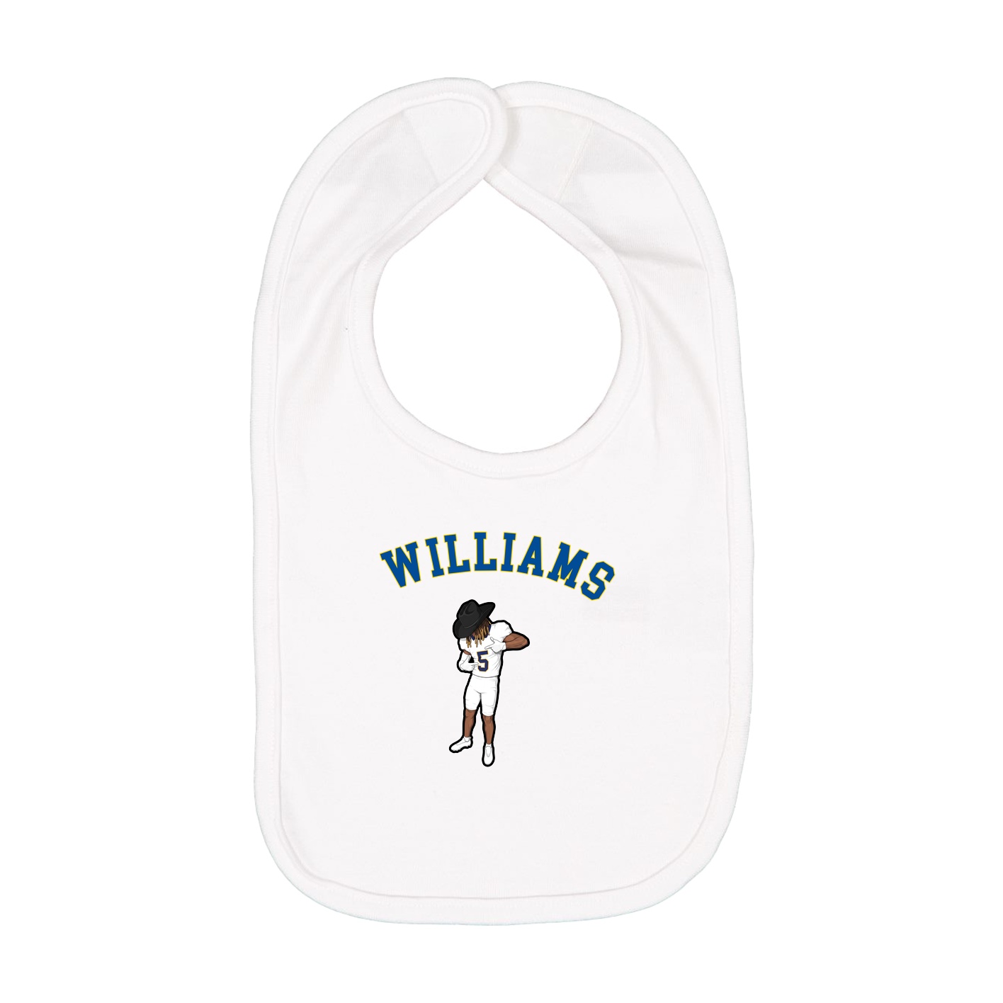 Infant Bib — Shirsey Arch in White