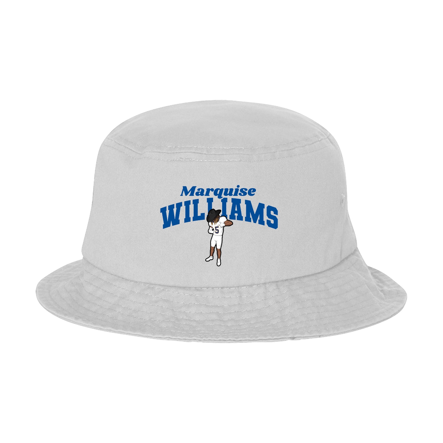 Bucket Cap — Signature Arch in White