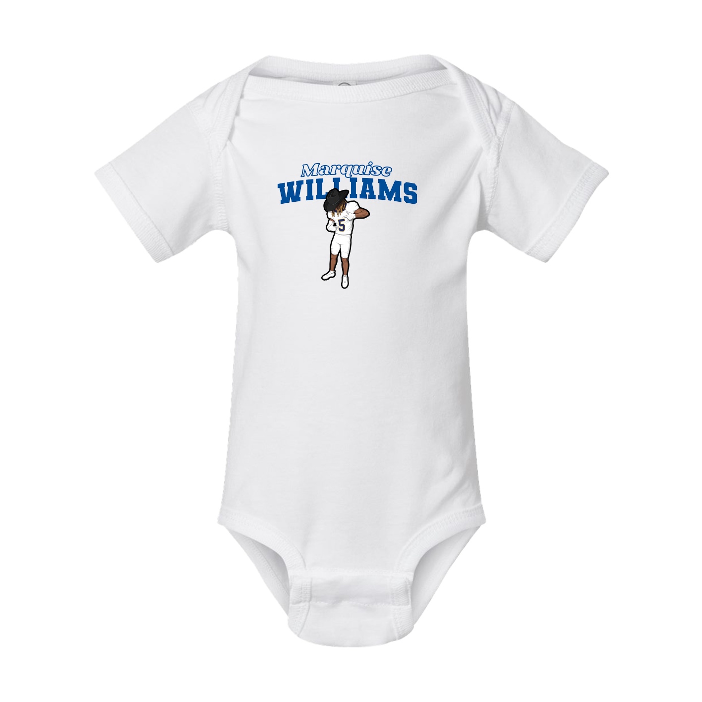 Baby Onesie — Name Arch in White