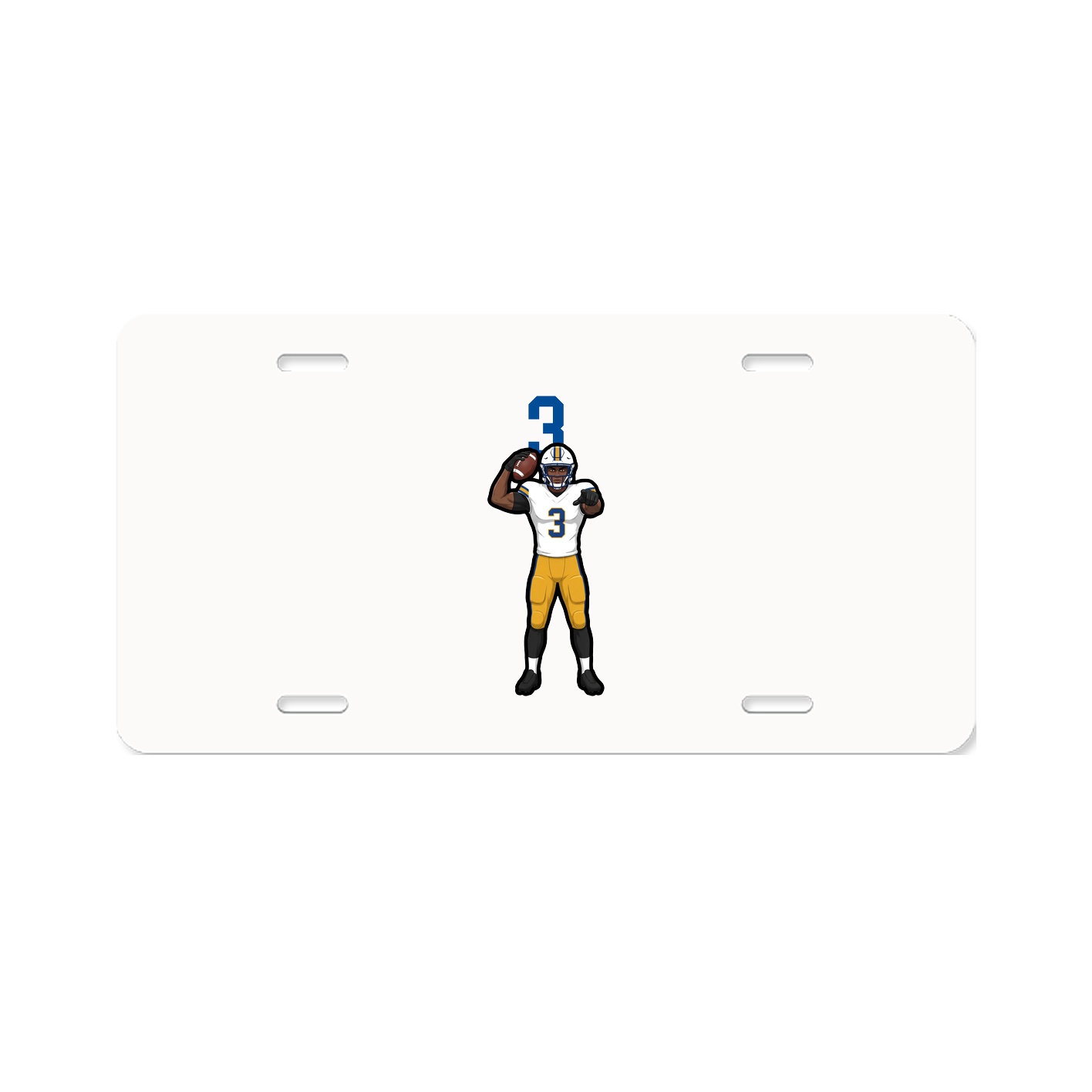 License Plate — Number Top in Classic