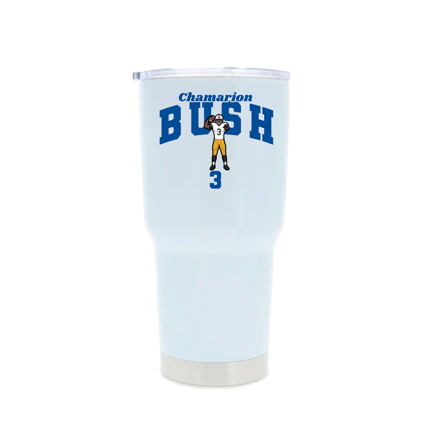 30oz Stainless Steel Tumbler — Signature Arch in White