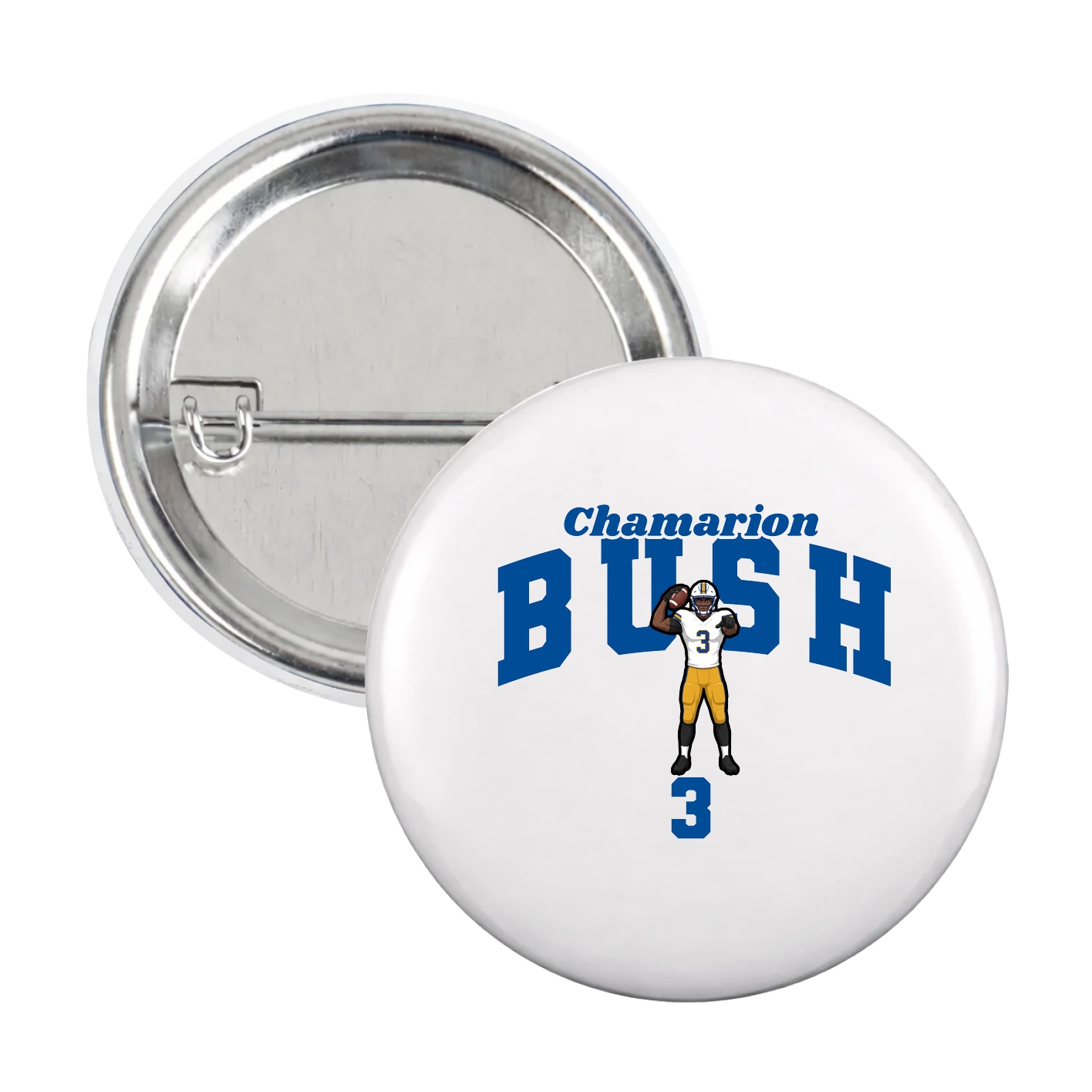 Game Day Button — Signature Arch in White