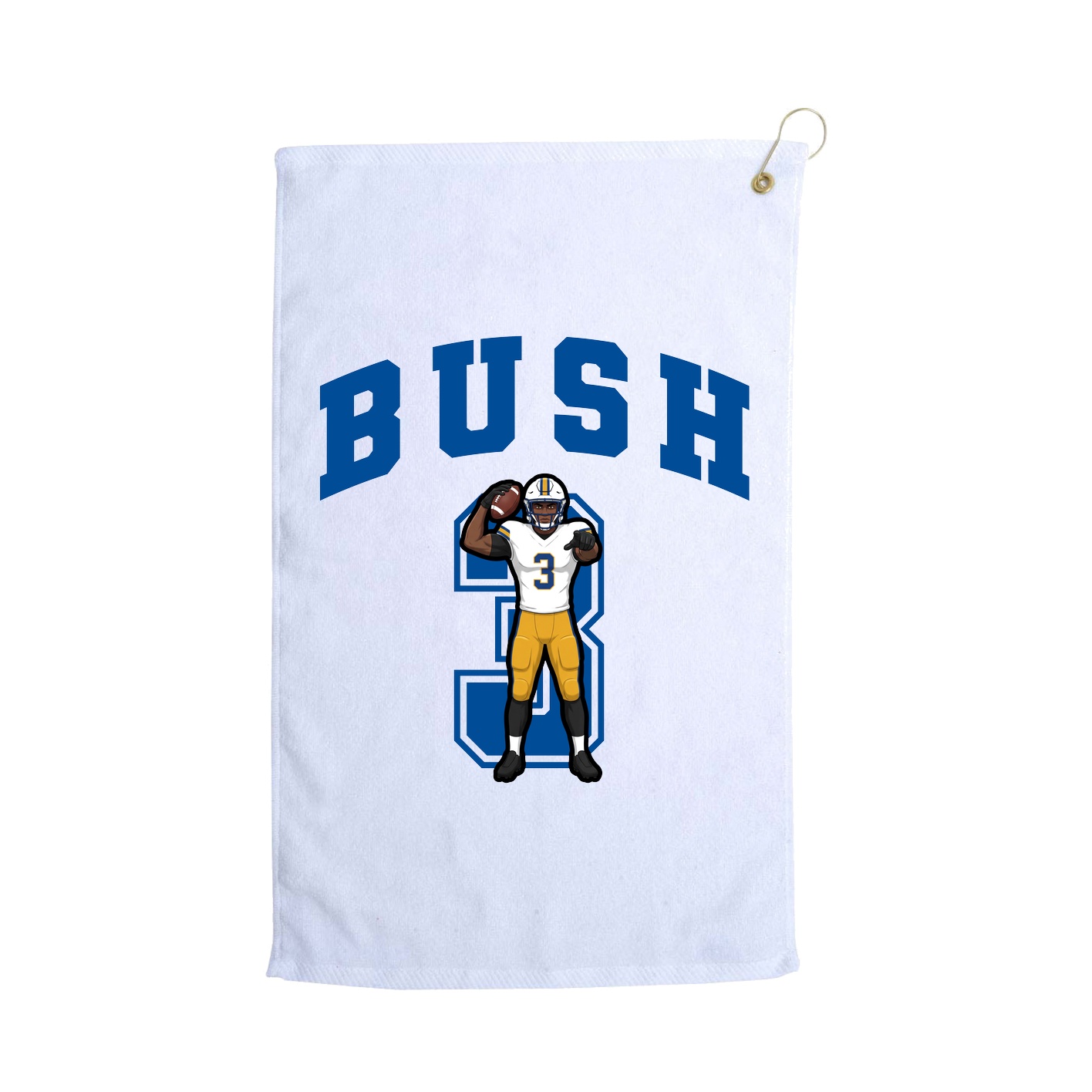 Golf Towel — Number in White