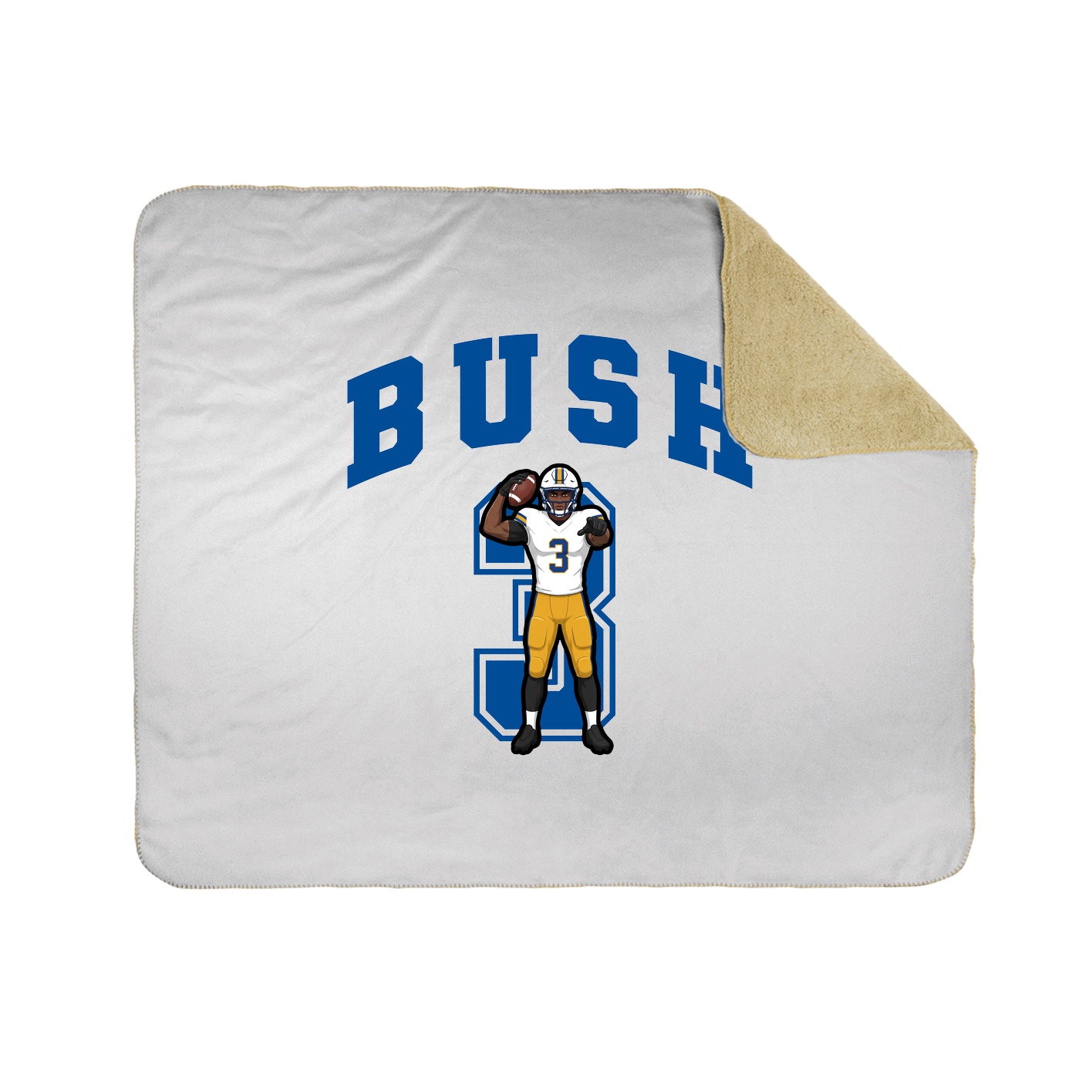 Throw Blanket — Number in White