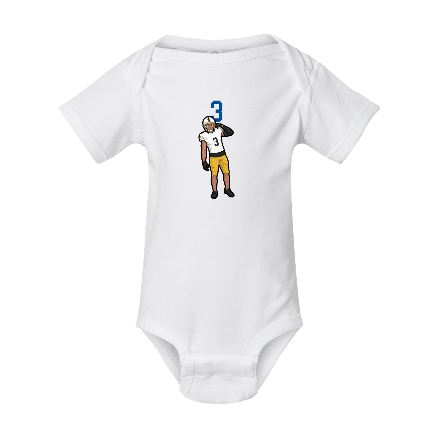 Baby Onesie — Number Top in White