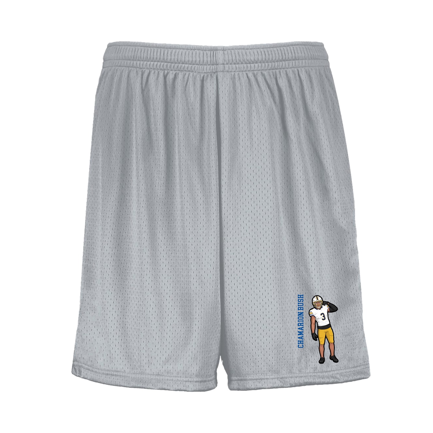 Shorts — Name Vertical in Silver