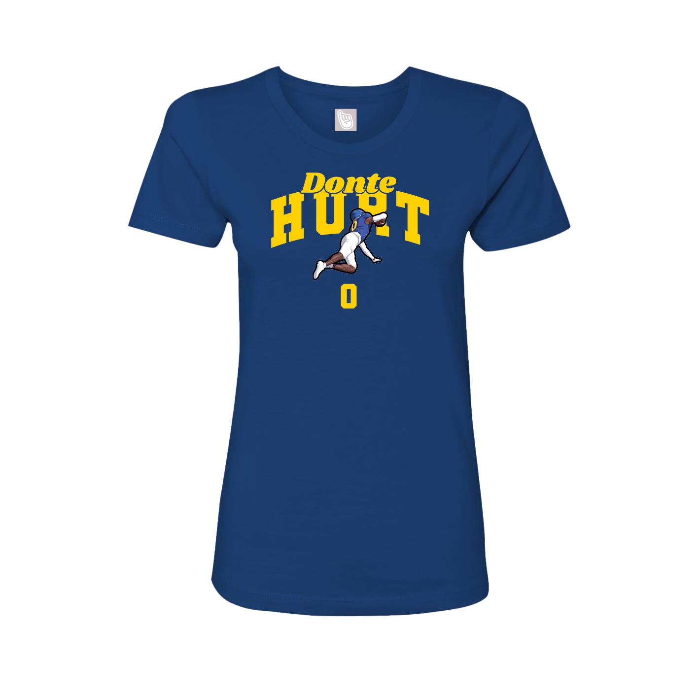 Fitted Women's Tee — Signature Arch in Royal