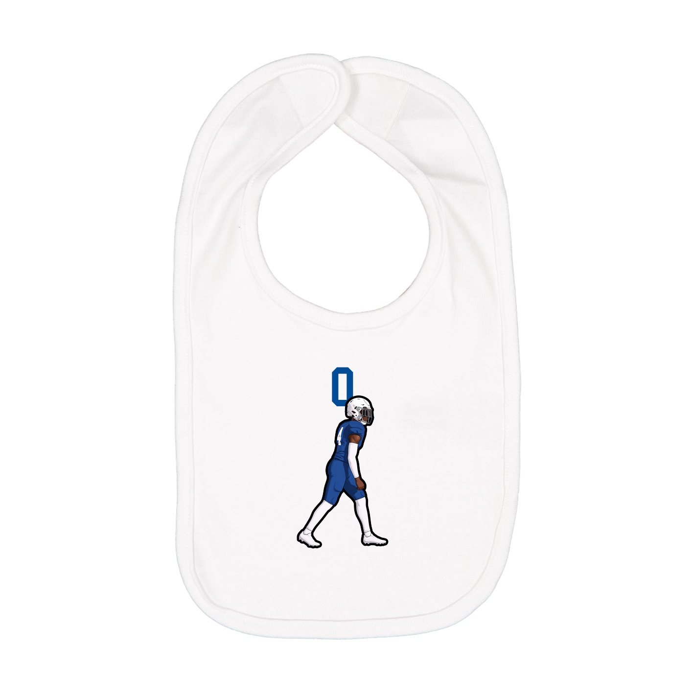 Infant Bib — Number Top in White