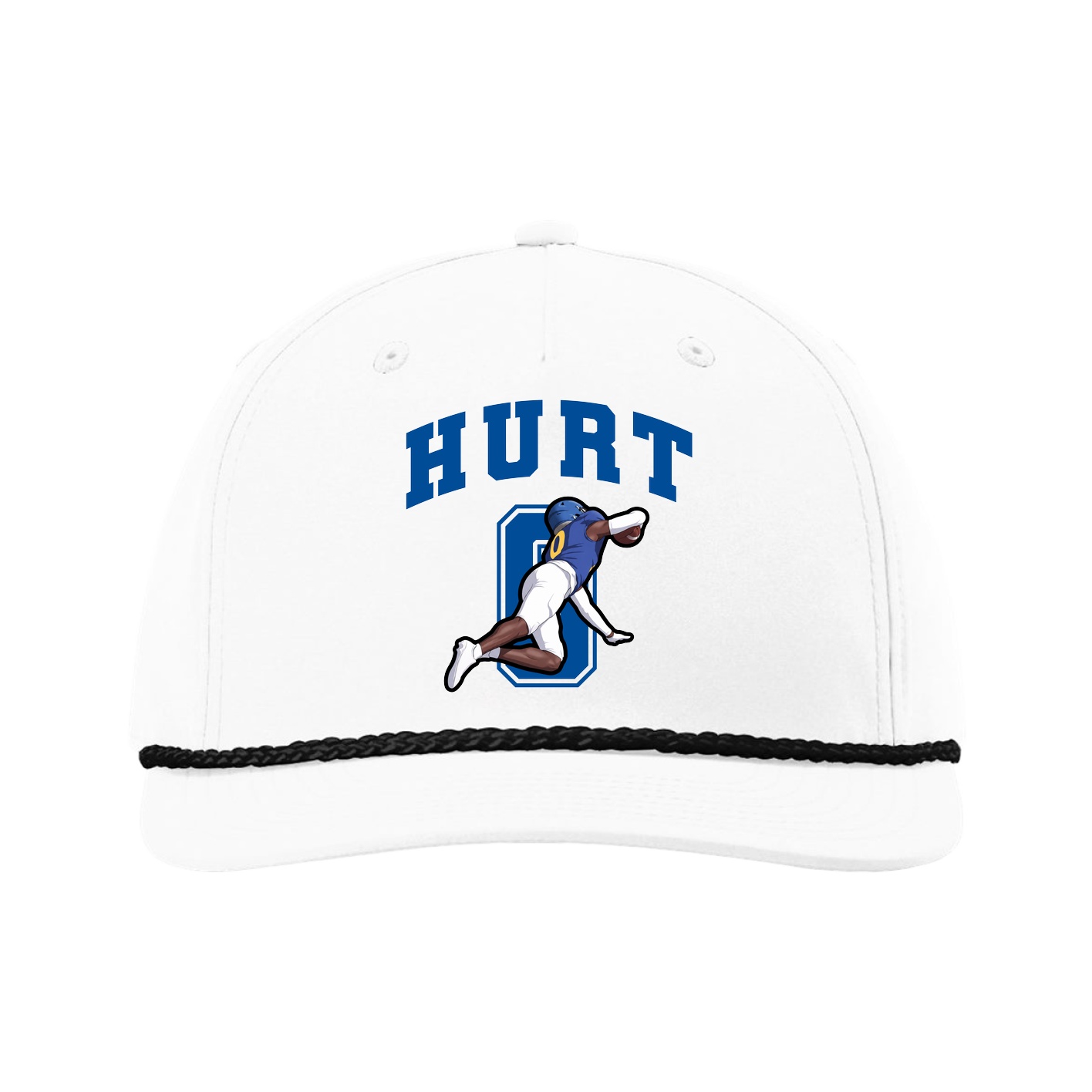 Five-Panel Classic Rope Cap — Number in White