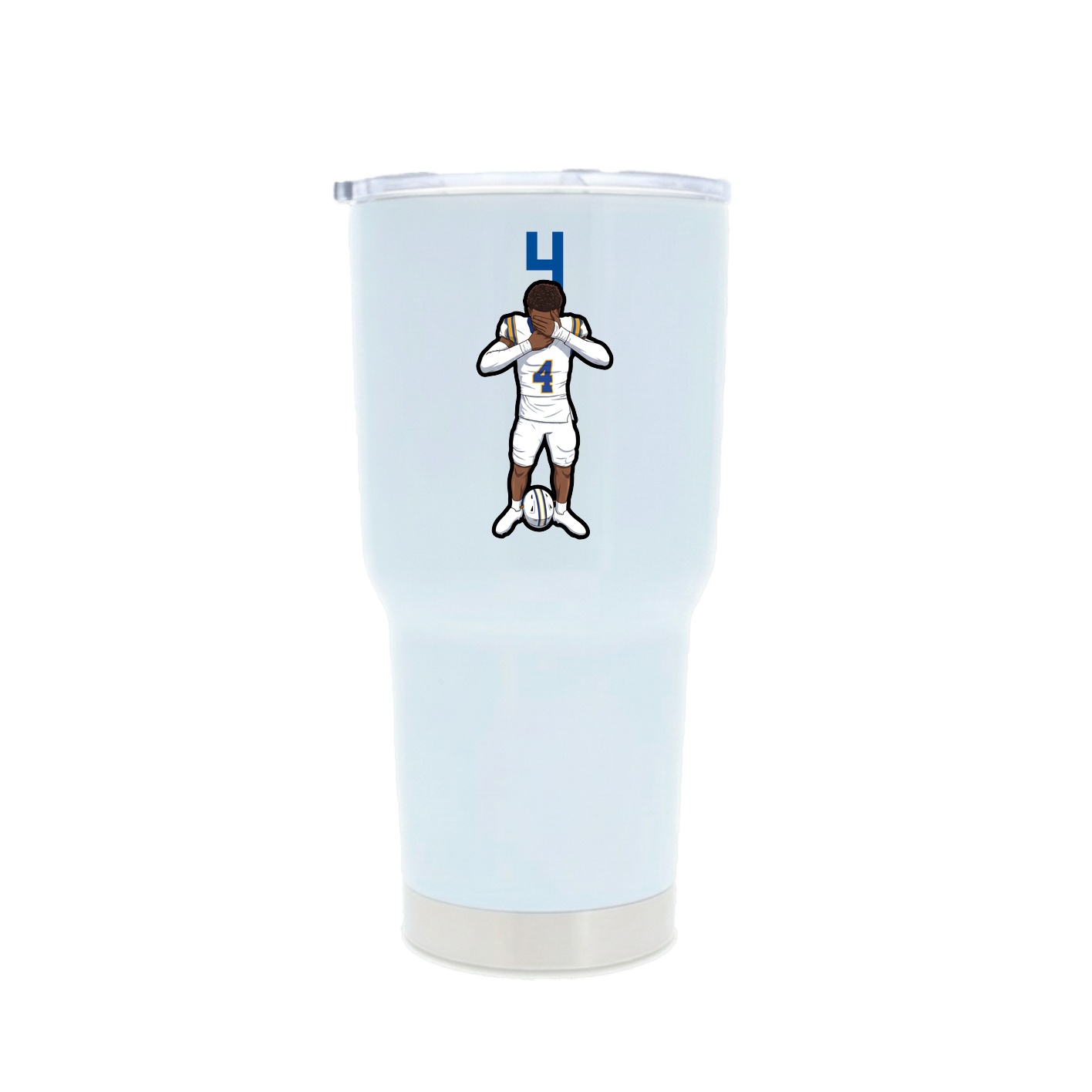 30oz Stainless Steel Tumbler — Number Top in White