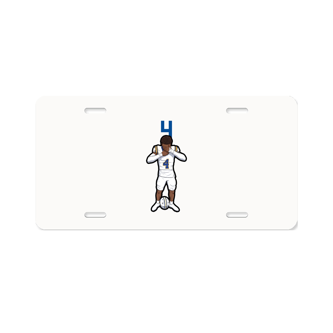 License Plate — Number Top in Classic